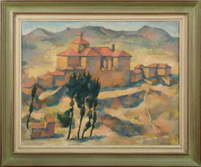 Village in Old Castille 1948 by Harold Greenhill